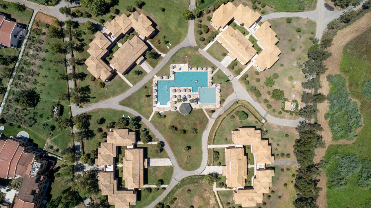 camping ground resort facilities aerial view