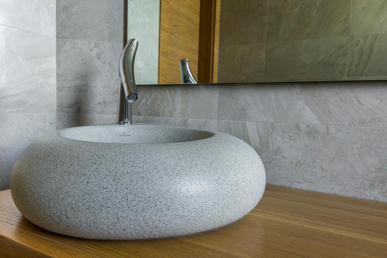 luxury gite bathroom stone fixtures ardeche